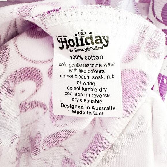 Holiday Emma Mulholland Kokomo Lavender Wide Leg Patterned Pants Size XS NWT - Picture 7 of 8